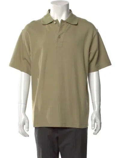 Pre-owned Burberry Crew Neck Short Sleeve Polo Shirt W/ Tags In Green