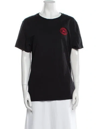 Pre-owned Burberry Crew Neck Short Sleeve T-shirt In Black