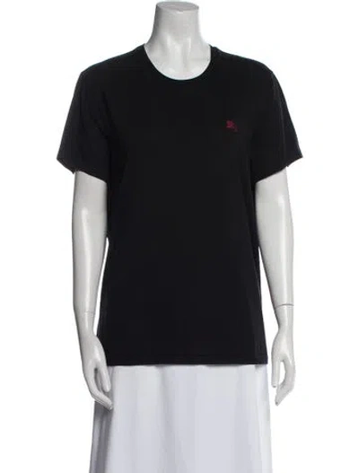 Pre-owned Burberry Crew Neck Short Sleeve T-shirt In Black