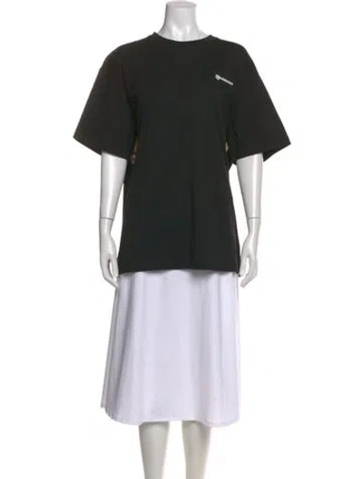 Pre-owned Burberry Crew Neck Short Sleeve T-shirt In Black