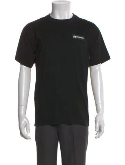 Pre-owned Burberry Crew Neck Short Sleeve T-shirt In Black
