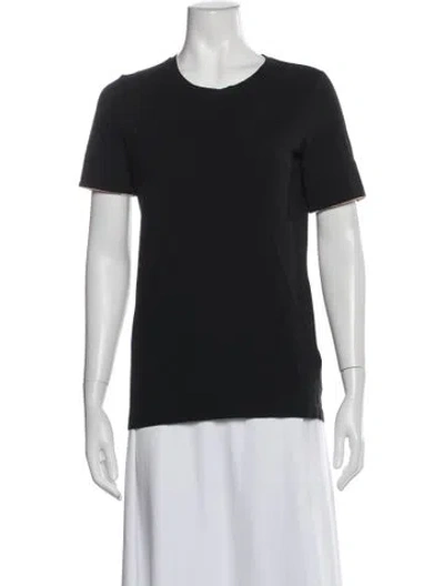 Pre-owned Burberry Crew Neck Short Sleeve T-shirt In Black