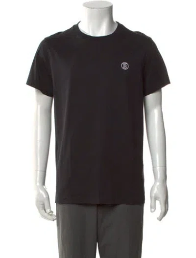 Pre-owned Burberry Crew Neck Short Sleeve T-shirt In Black