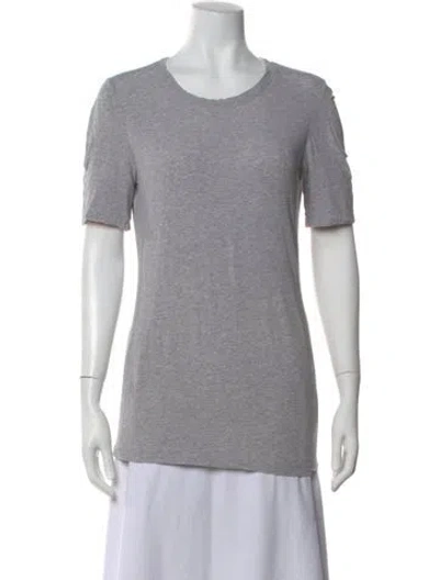 Pre-owned Burberry Crew Neck Short Sleeve T-shirt In Gray
