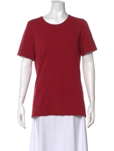 Pre-owned Burberry Crew Neck Short Sleeve T-shirt In Red
