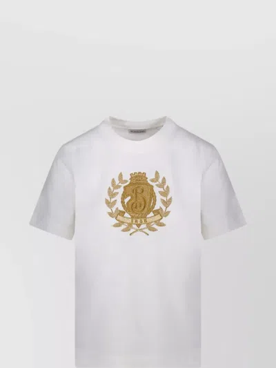 BURBERRY CREW NECK SHORT SLEEVES TOP