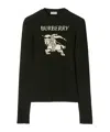 Burberry Ekd Wool Silk Sweater In Black