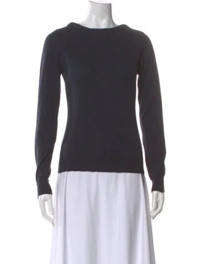 Pre-owned Burberry Crew Neck Sweater In Blue