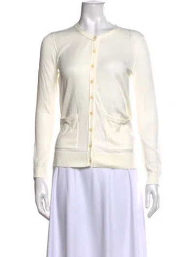 Pre-owned Burberry Crew Neck Sweater W/ Tags In White