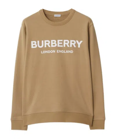 Burberry Crew Neck Sweatshirt In Brown