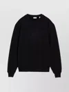 Burberry Logo-embroidered Pullover Sweatshirt In Black