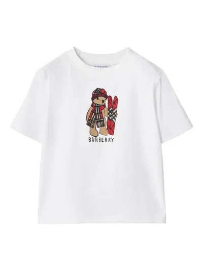 Burberry Babies' Crew-neck T-shirt In Red