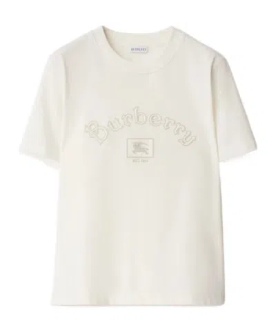Burberry Crew Neck T-shirt In White