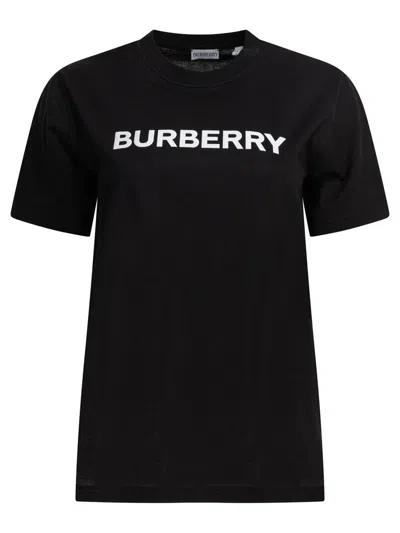 Burberry Crew-neck T-shirt With Logo In Black