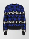 Burberry Geometric Crew Neck Intarsia Knit Sweater