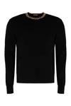 Burberry Crew-neck Wool Sweater In Black
