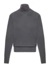 Burberry Wool Turtleneck Sweater In Gris