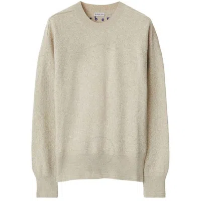Burberry Crewneck Logo Embroidered Sweater
