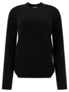 Burberry Ribbed Knitwear With Cuffs And Hem In Black