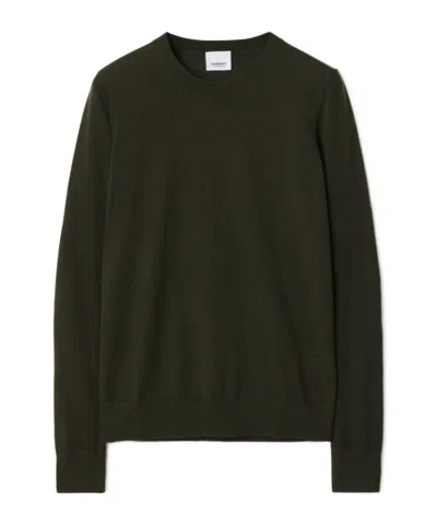 Burberry Crewneck Sweater In Green
