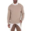 Burberry Crewneck Wool Jumper In Neutral