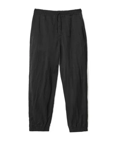 Burberry Crinkled-finish Straight-leg Trousers In Black