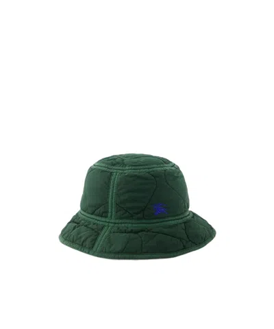 Burberry Crinkled Quilted Bucket Hat In Green