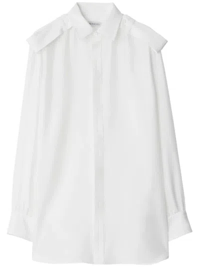 Burberry White Shirt With Logo