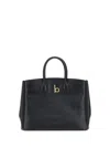 Burberry Croc-effect Leather Handbag With Gold Hardware In Black