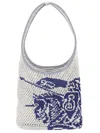Shop Burberry Crochet Hand Bag In White