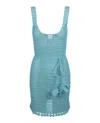 Burberry Abito In Crochet Azzurro Donna In Blue
