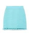 Burberry Crochet-knit Straight Skirt In Blue