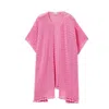 Burberry Crochet Technical Cotton Cape In Bubblegum Pink In Pink