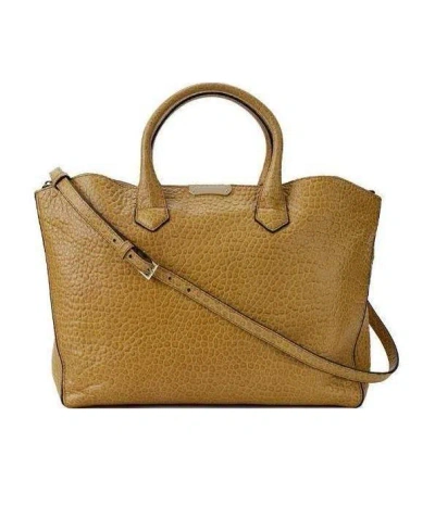 Burberry Crocodile Embossed Handbag In Brown