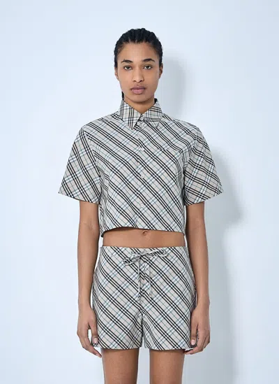 BURBERRY CROP CHECK SHIRT