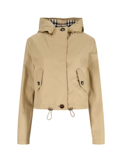 BURBERRY BURBERRY CROP ZIP JACKET – BEIGE
