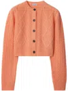 Burberry Blended Knitted Cardigan In Pink