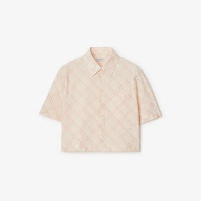 BURBERRY BURBERRY CROPPED CHECK COTTON SHIRT