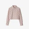 Burberry Vintage Check Cropped Buttoned Shirt In Floss