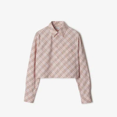 BURBERRY BURBERRY CROPPED CHECK COTTON SHIRT
