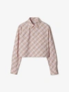 Burberry Vintage Check Cropped Buttoned Shirt In Floss
