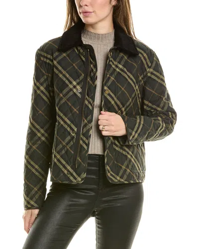 BURBERRY BURBERRY CROPPED CHECK QUILTED BARN JACKET