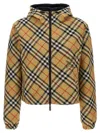 Burberry Embroidered Twill Reversible Jacket In Beige
