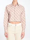 Burberry Vintage Check Cropped Buttoned Shirt