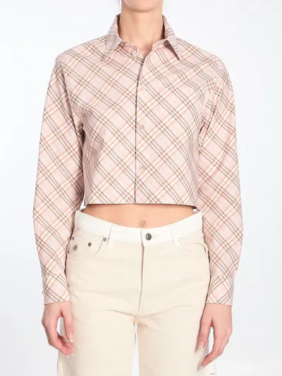BURBERRY CROPPED CHECK SHIRT