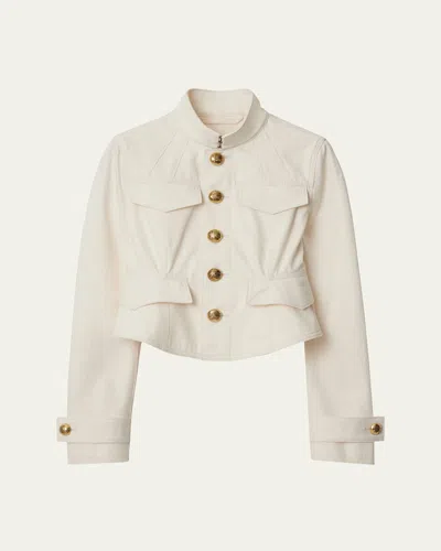 BURBERRY CROPPED COTTON JACKET