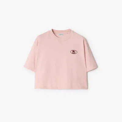 Burberry Cropped Cotton T-shirt In Bouquet