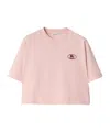 Burberry Cropped Cotton T-shirt In Bouquet