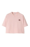 Burberry Cropped Cotton T-shirt In Bouquet