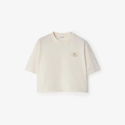 BURBERRY BURBERRY CROPPED COTTON T-SHIRT